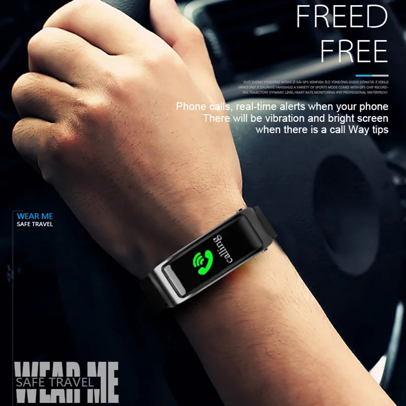 

New 2 In 1 Smart Bracelet with Bluetooth Earphone Heart Rate Monitor Sports Watch ING-SHIPPING