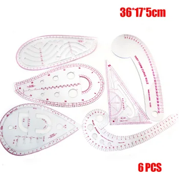 

Sewing Tools Sew French Curve Metric Shaped Ruler Kit Measure for Sewing Dressmaking Pattern Design DIY Clothing KQS8