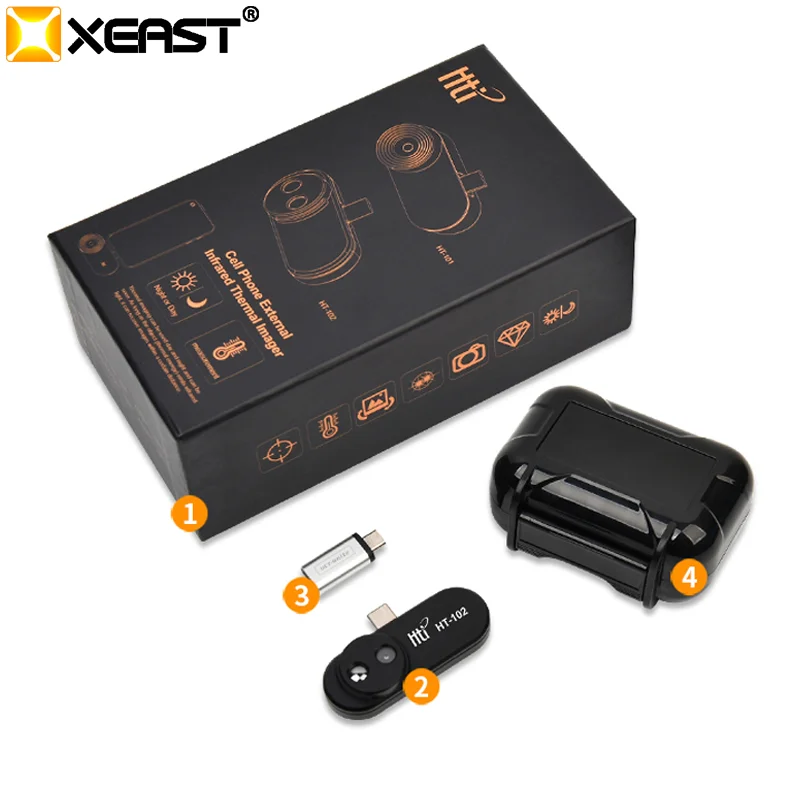 Ручной внешний Инфракрасный Тепловизор для мобильного телефона подключи и