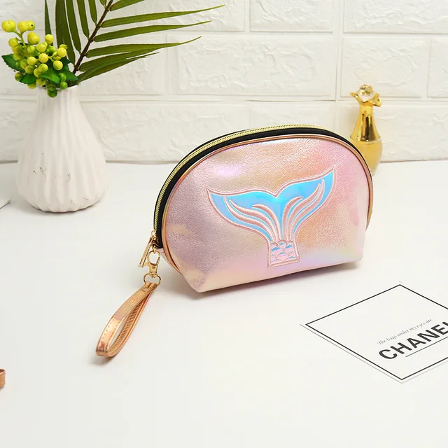 Girl Makeup Bag Colorful Mermaid Tail Cosmetic Bag Organizer Make Up Case Beauty Pouch Lipstick Bag PU Beautician Toiletry Bags B3