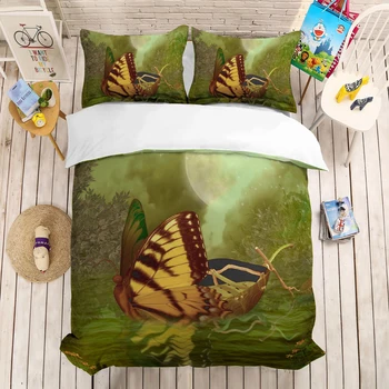 

Nightmare Jellyfish Butterfly Bedding Set Bedroom Decor Microfiber Hypoallergenic with Zipper 1PC Duvet Cover with Pillowcases