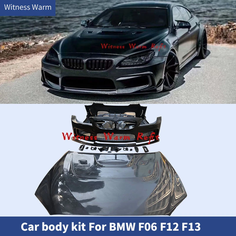 Frpカーボンファイバーボディキット フロントバンパー フード サイドスカート リアスポイラー Bmw F06 F12 F13用サイドフェンダー ボディキット Aliexpress