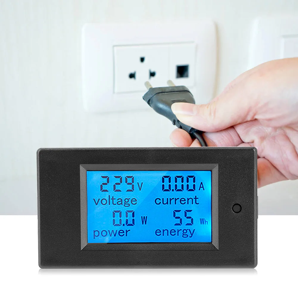Высокое качество 100A AC 80~ 260 в цифровой измеритель мощности монитор напряжения кВтч Ватт-Вольтметр Амперметр Измерение мощности подсветка