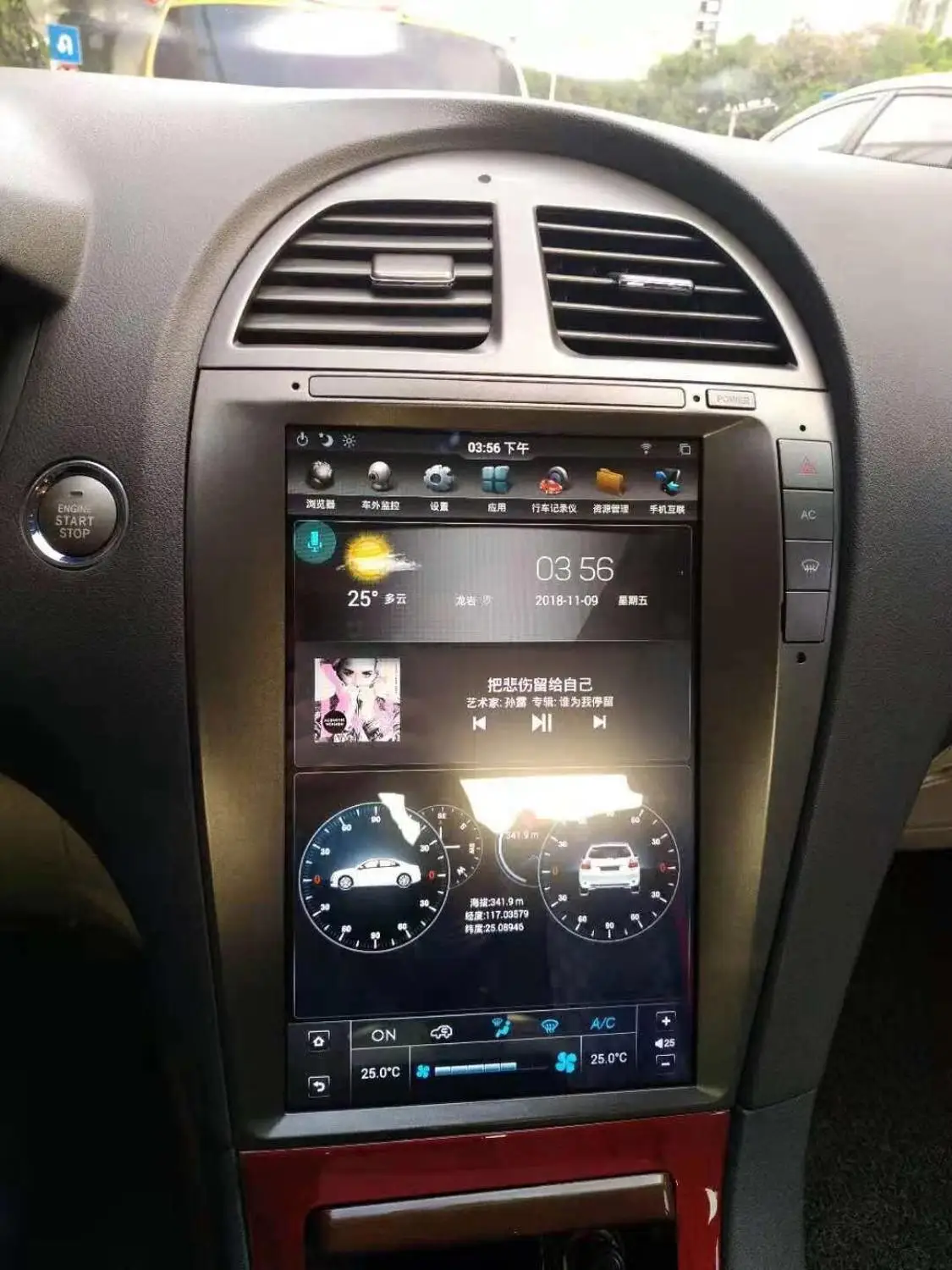 Sale Chogath 12.1 inch car multimedia player android 7.1 car gps navigation 2+32G  Tesla screen for Lexus ES350/ES240 2006-2008 1