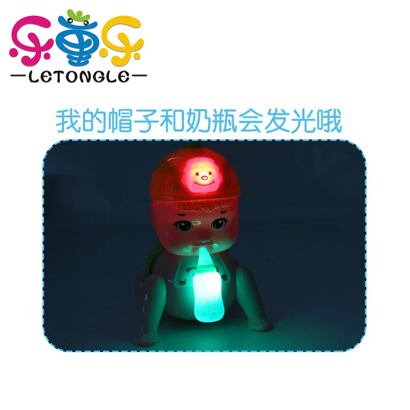 Mixed Batch Electric Crawling Doll Torsion Butt Doll Light Included Light Music Crawling Doll Electric Crawling Doll Educationa