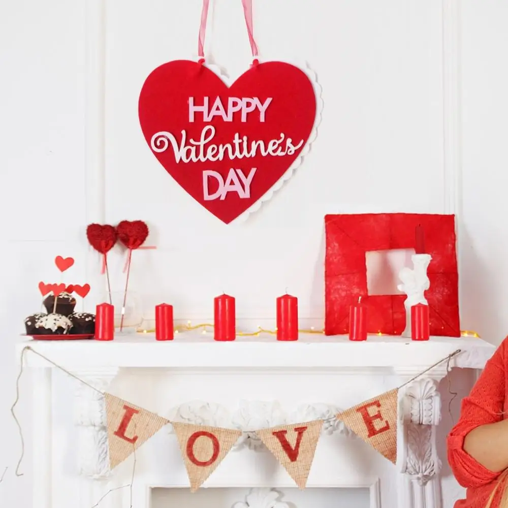 День Святого Валентина нетканые двери настенные принадлежности баннер реквизит