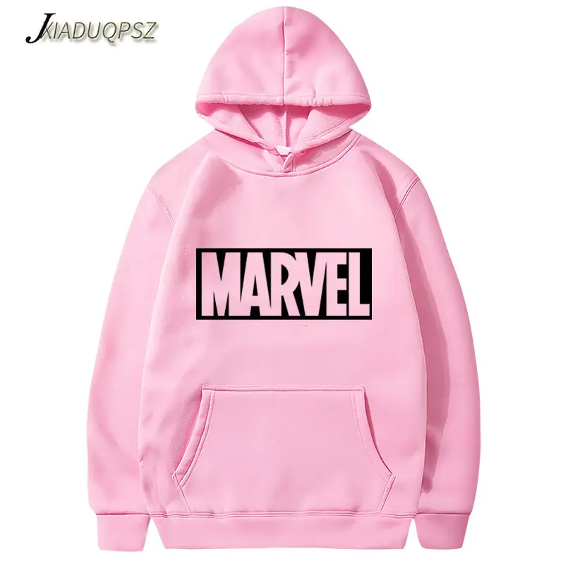Новые брендовые кофты с капюшоном "marvel" мужские высококачественные повседневные мужские толстовки с длинными рукавами с принтом marvel спортивные костюмы с капюшоном для мужчин - Цвет: WM11 Pink