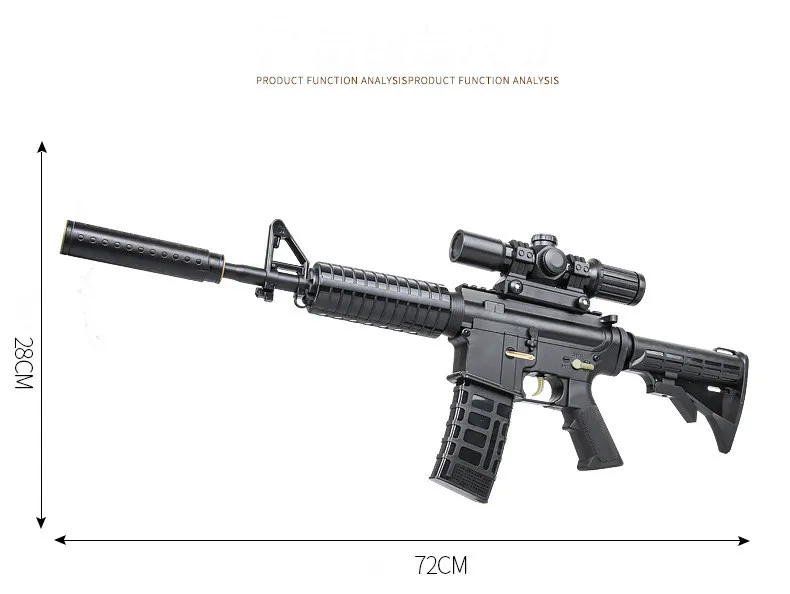 Тип детский игрушечный водяной пистолет M416 Электрический водяные пули высокого качества ручной винтовочный пистолет рождественские подарки