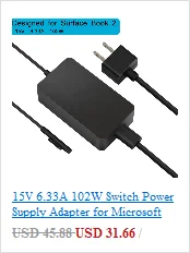 15V 2.58A 44W адаптер питания для microsoft Surface Laptop Pro 3 Pro 4 Pro 5 Зарядное устройство переменного тока с DC 5V 1A USB зарядное устройство