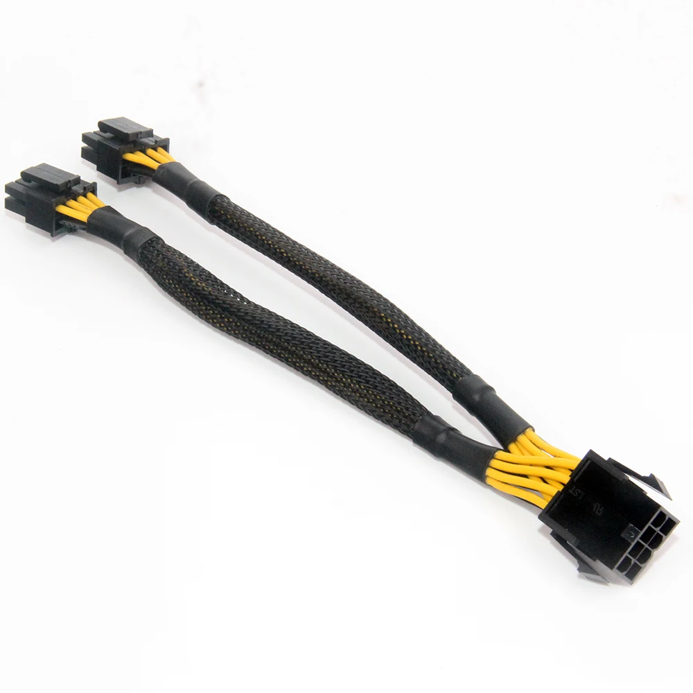 Высокое качество 20 см ЦП 8Pin гнездо к двойному 8pin (4 + 4) Мужской кабель адаптер 8 pin p