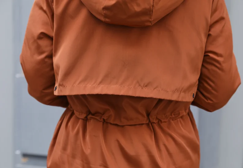 Двухсторонняя куртка с капюшоном зимняя куртка женская парка Женская куртка на шнуровке меховой воротник тонкая верхняя одежда женская плюс размер