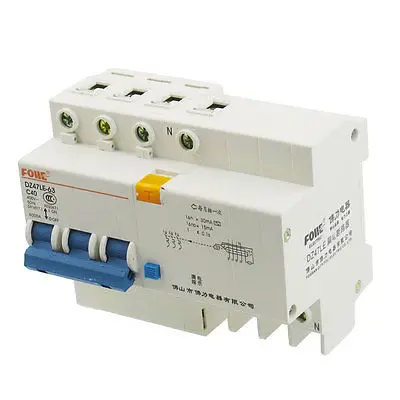 

AC 400V 40A 3 Poles Overload Protection Earth Leakage Circuit Breaker 3P+N