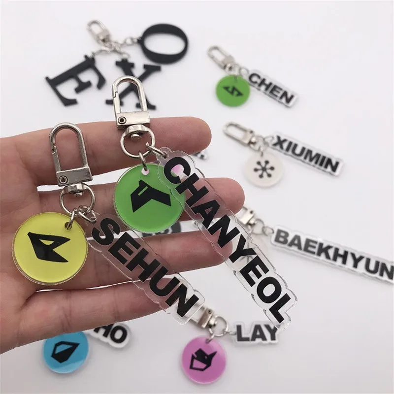 Брелки для ключей Kpop EXO BAEKHYUN SEHUN CHANYEOL SUHO XIUMIN KAY концертные аксессуары Подвеска