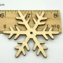 5 см новогодняя елка чипы Подвеска деревянная подвеска из снежинки деревянная Защита окружающей среды креативные DIY украшения 10 шт