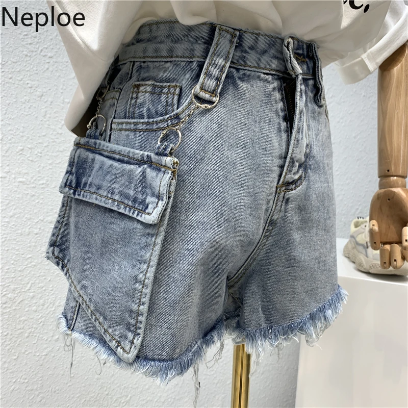 Женские шорты с высокой талией nesloe однотонные повседневные свободные короткие