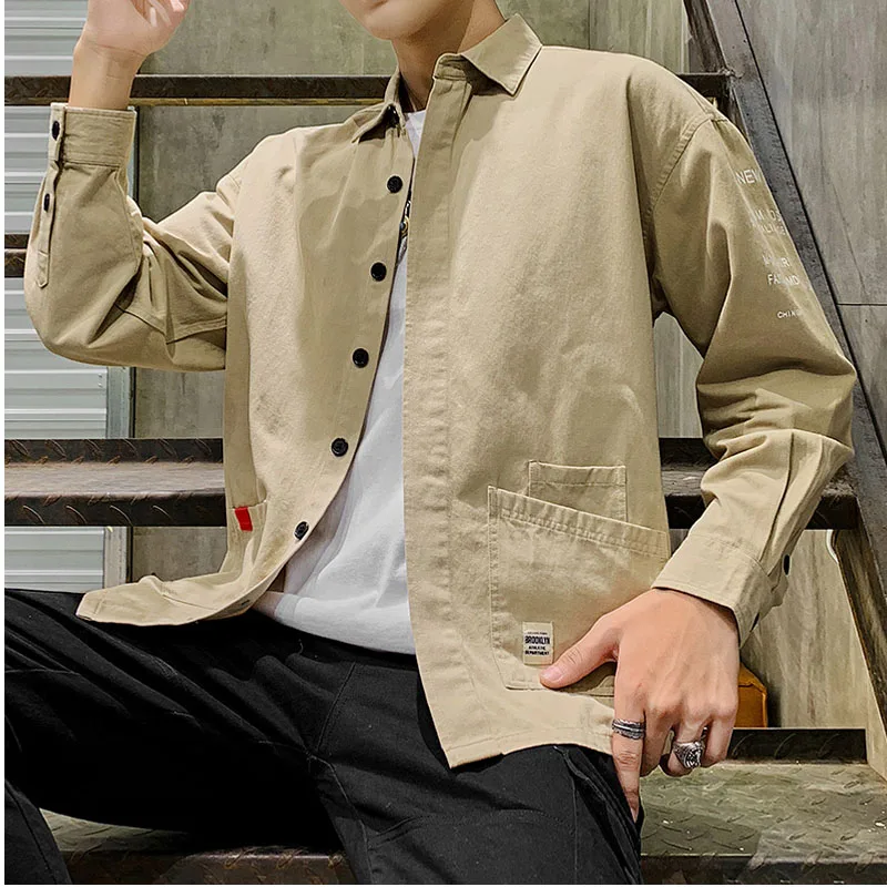 

Men shirt long sleeve cotton men's shirts fashion casual men's shirt mens dress shirts street wear camisa masculinang harujuku