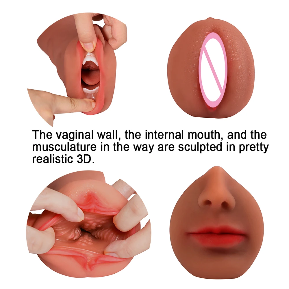 Realistic Vagina for Men Silicone Pocket Pussy Male Masturbator Suckin pic