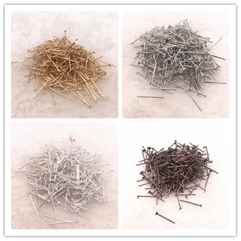 

100-300pcs/lot 16/20/22/30mm Flat Head Pins Dia 0.6-0.8mm Gold/Silver/Bronze Head Pins For Jewelry Making Accessories
