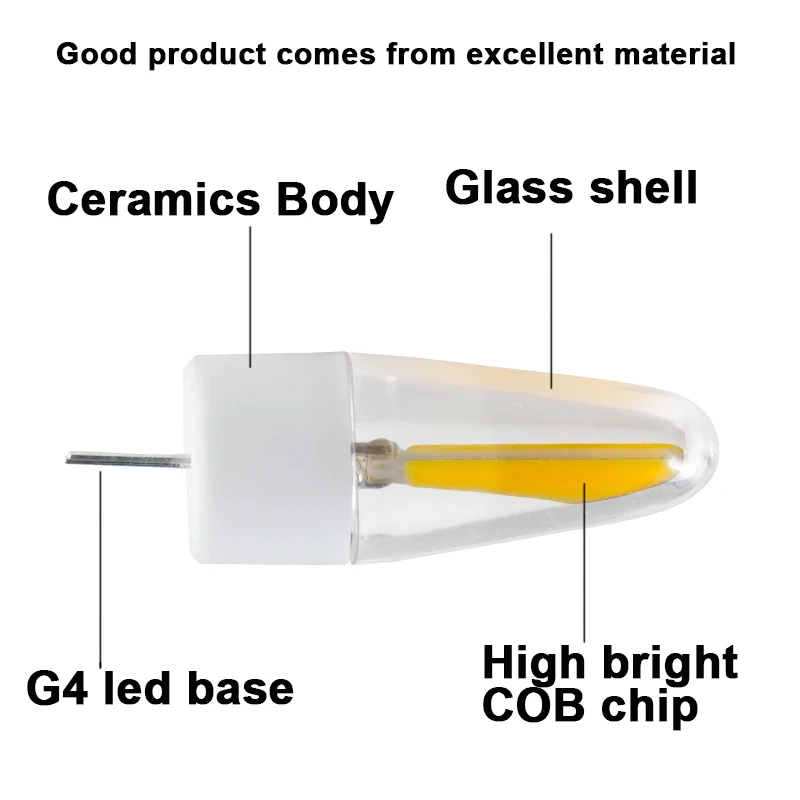 Светодиодная лампа G4 Ac Dc 12 V 3W в стеклянном корпусе|Светодиодные лампы и трубки| |