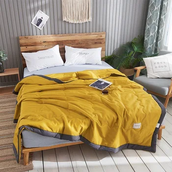 

Sf Pure Color Style Quilt Filled Spring Autumn Comforter Blanket Bedding Filler Luxury Design Summer Duvet Comforter 200*230CM
