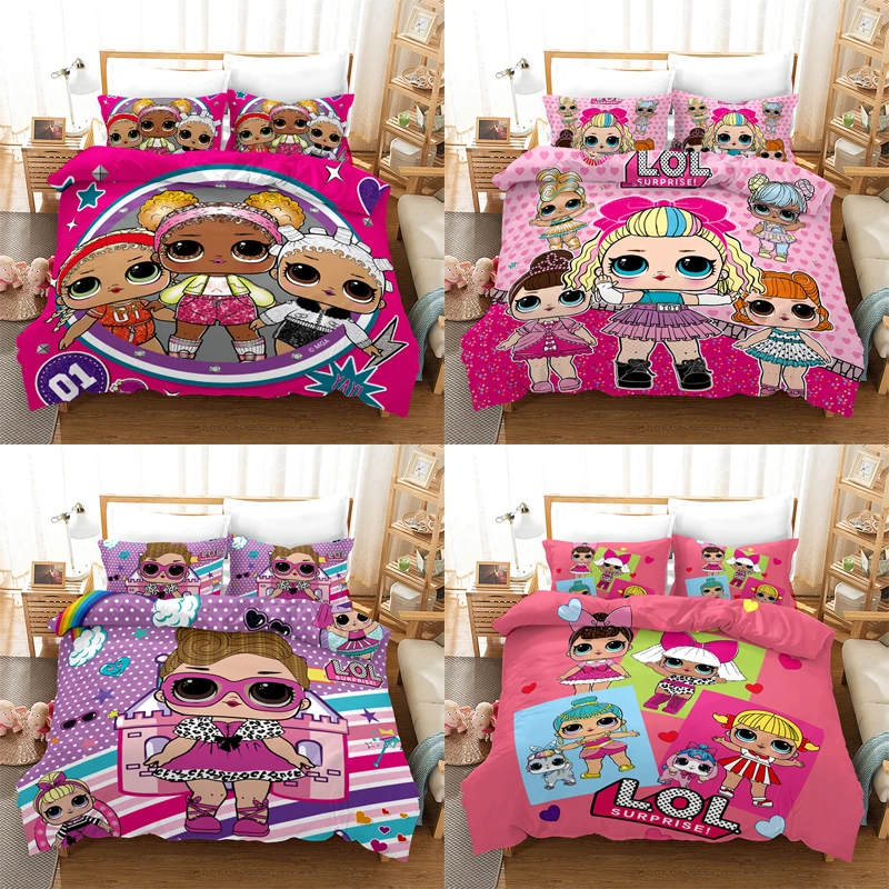 bedding for boys and girls LOL Surprise Children Home textiles bedding set with various motifs from TV series