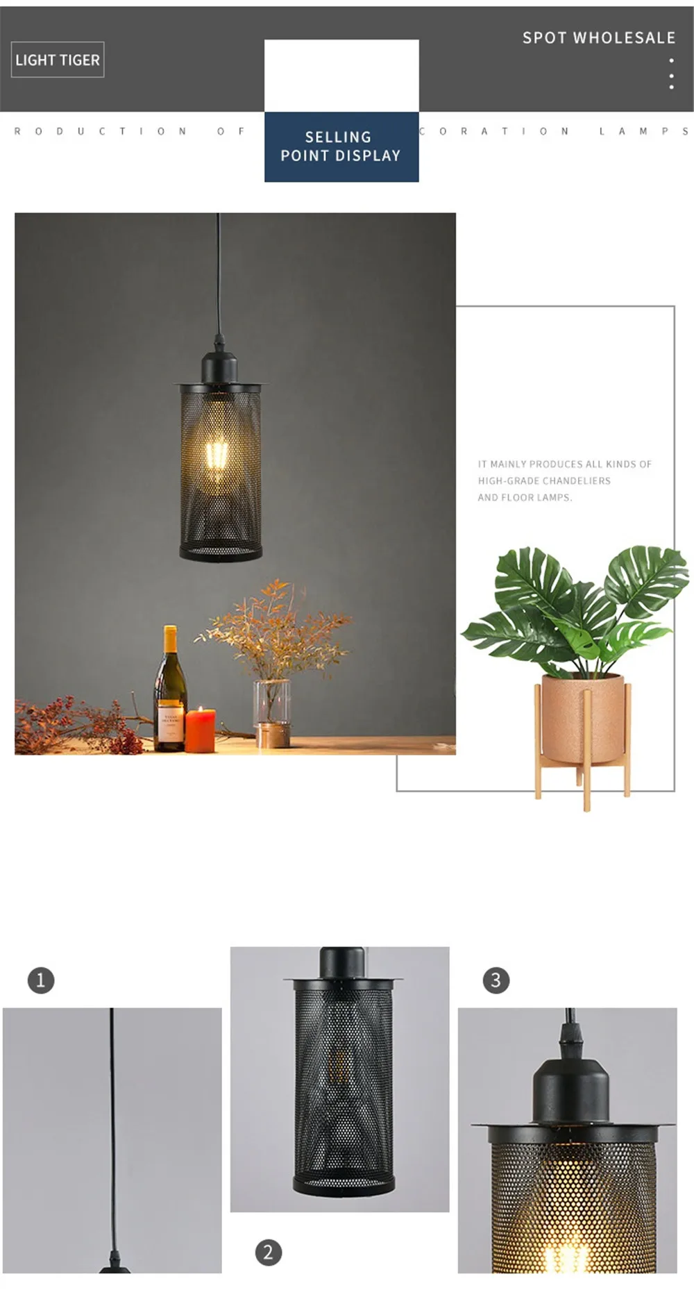 Retro Industrial LED Pendant Lamp Loft Decor Edison Vintage Single Head Hanging Light Dining Room Black Iron Home Lighting (3)