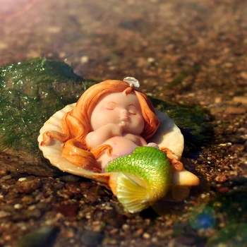 

Creative lovely Mermaid Princess Fish tank decoration fairy garden resin Arts miniature figurines home decoration accessories