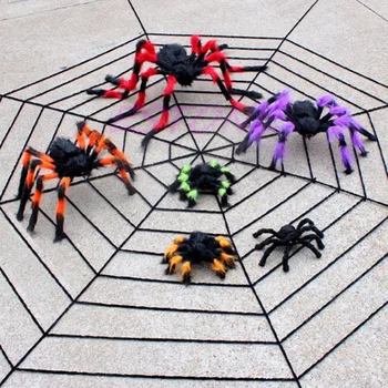 

Plush Soft Toy Black Plush Spider Red Eye Halloween Decoration Party Favours
