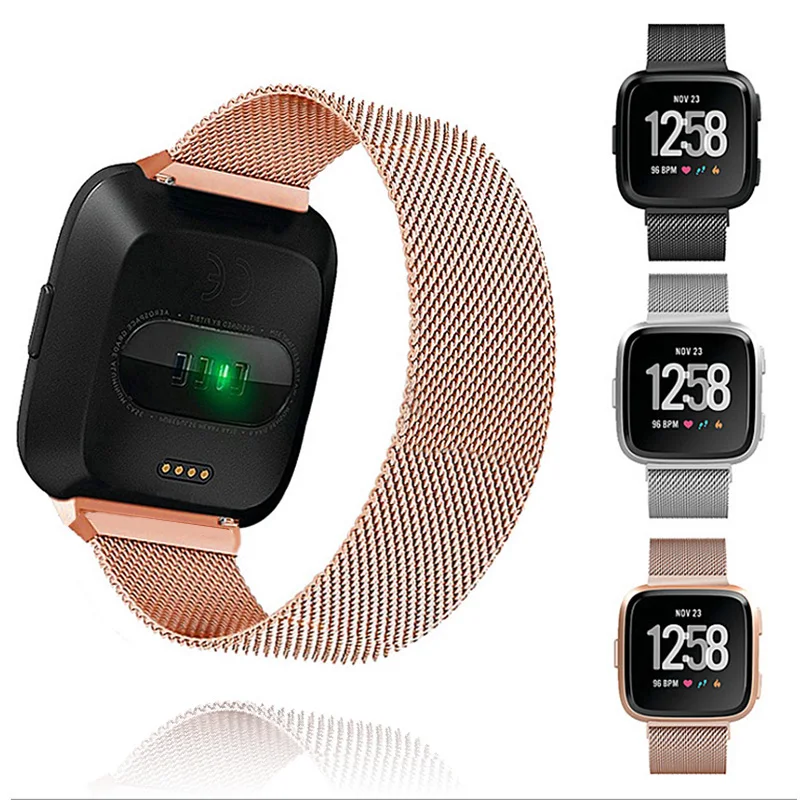 XShum Fitbit Versa 2 Band Metal Strap For Wrist Milanese Bracelet fit bit Lite Smart Accessories | Электроника