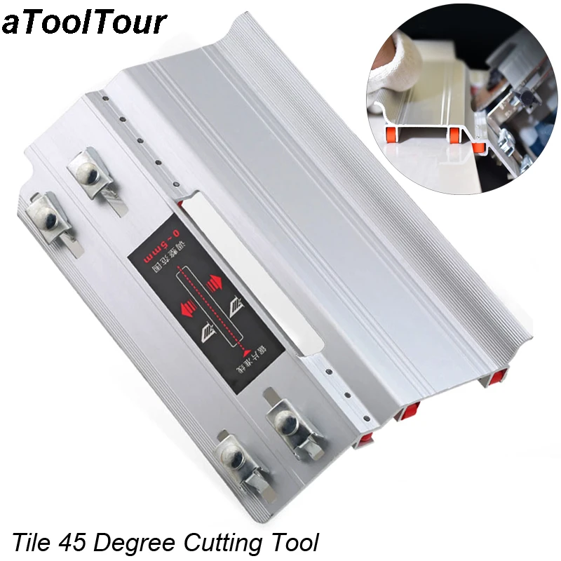 Strumento Smussatura Piastrelle 45° - Dispositivo Multifunzione Per Taglio Angoli, Lega Alluminio - Foto 7