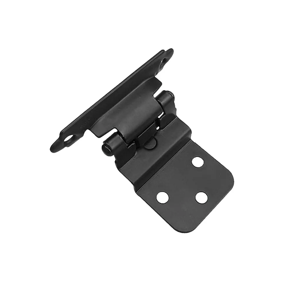 

4Pcs Multi-fold page Iron Flush Variable Overlay Door Hinges Kitchen iron Black
