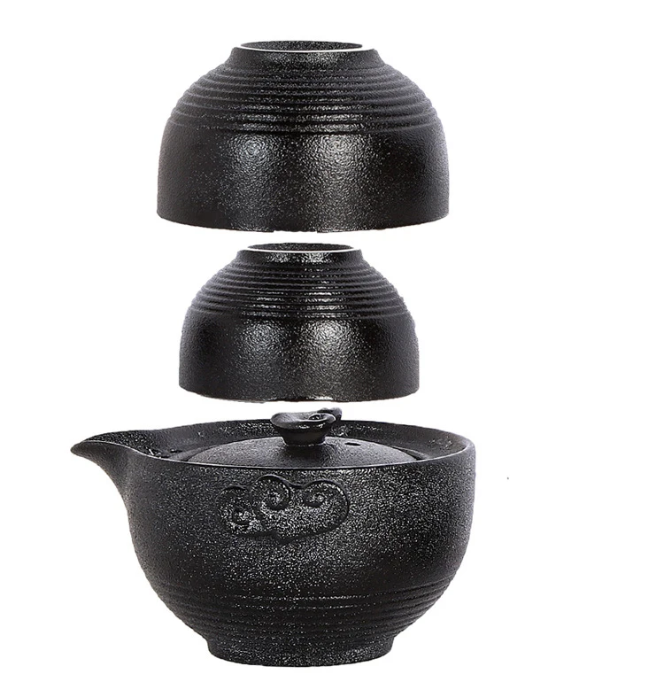 Kungfu чайный набор для путешествий, чайная пассажирская чашка, набор gaiwan, портативная чашка для путешествий, набор для чая, бытовая уличная переноска, керамическая чашка
