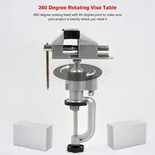 2 в 1 настольные тиски Алюминиевый сплав 360 градусов вращающийся Универсальный тиски точные мини тиски зажим Alloet