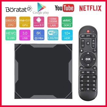 

Set-top Box S905X3 Dual-band WiFi Gigabit Network Android 9.0 Bluetooth 8K TV Box Smart Media Player