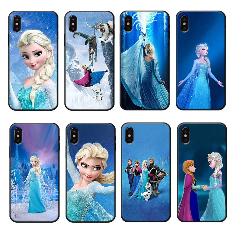For iPhone X XS MAX XR 7 8 6 6S plus 5S SE Clear Soft Silicone Phone Case Frozen Princess |