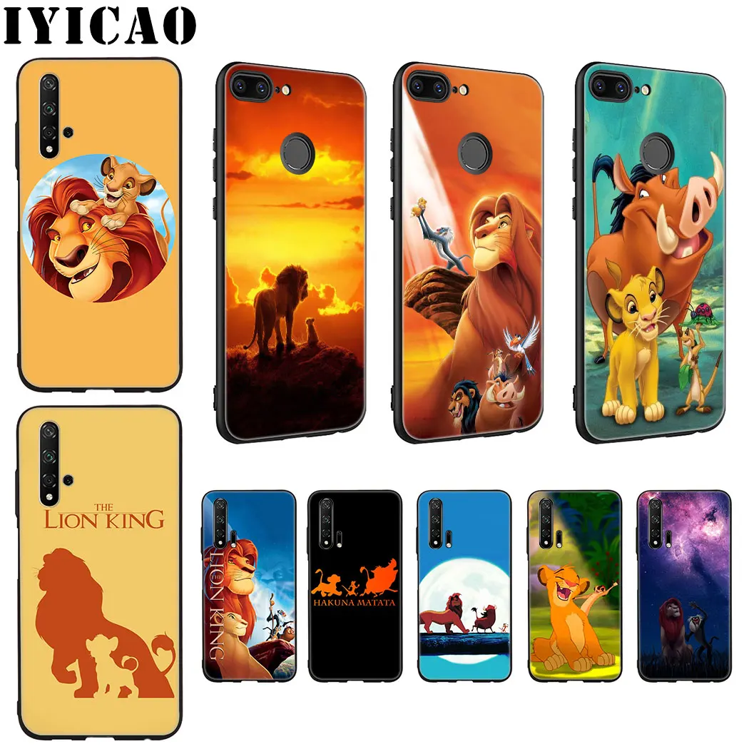 Мягкий силиконовый чехол IYICAO с изображением короля льва Simba для huawei Honor view 20 9X Pro 10 9
