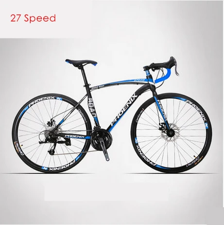 B black blue Бренд 700CC 18/21/27 скоростей углеродистая сталь 52 см рамки изогнутая ручка Дорожный велосипед Открытый bicicleta велосипедные гоночный велосипед - Цвет: B black blue
