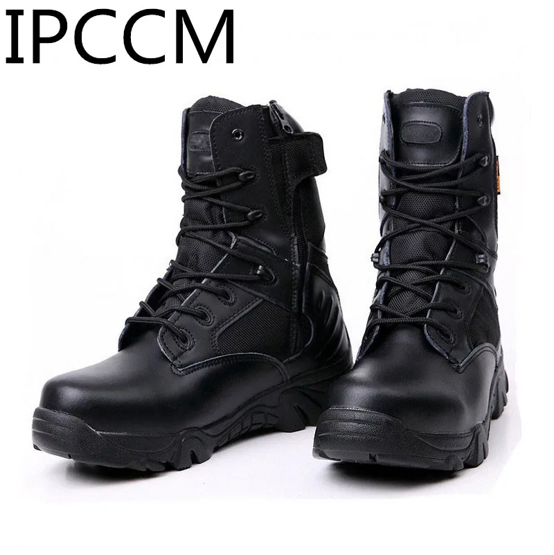

2019 Autumn And Winter Men's Military Boots Quality Special Forces Tactical Desert Combat Army Work Leather Snow Boots