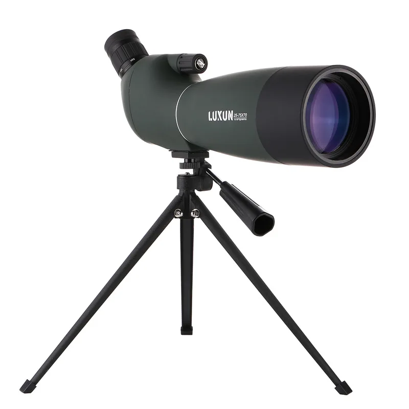 Зрительная труба Монокуляр телескоп зум 25-75x70мм водонепроницаемый Birdwatch Охота со штативом и универсальный держатель для мобильного телефона