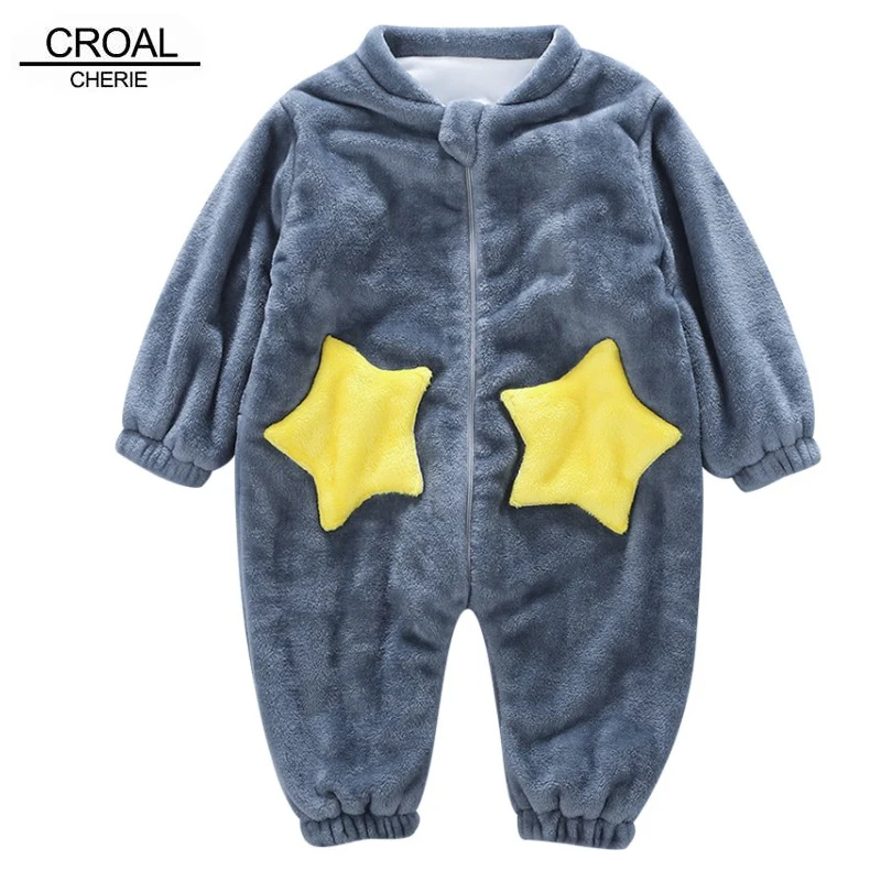 Baby Boy Fleece Pajamas Fleece Romper Jumpsuit Fleece Home Clothing