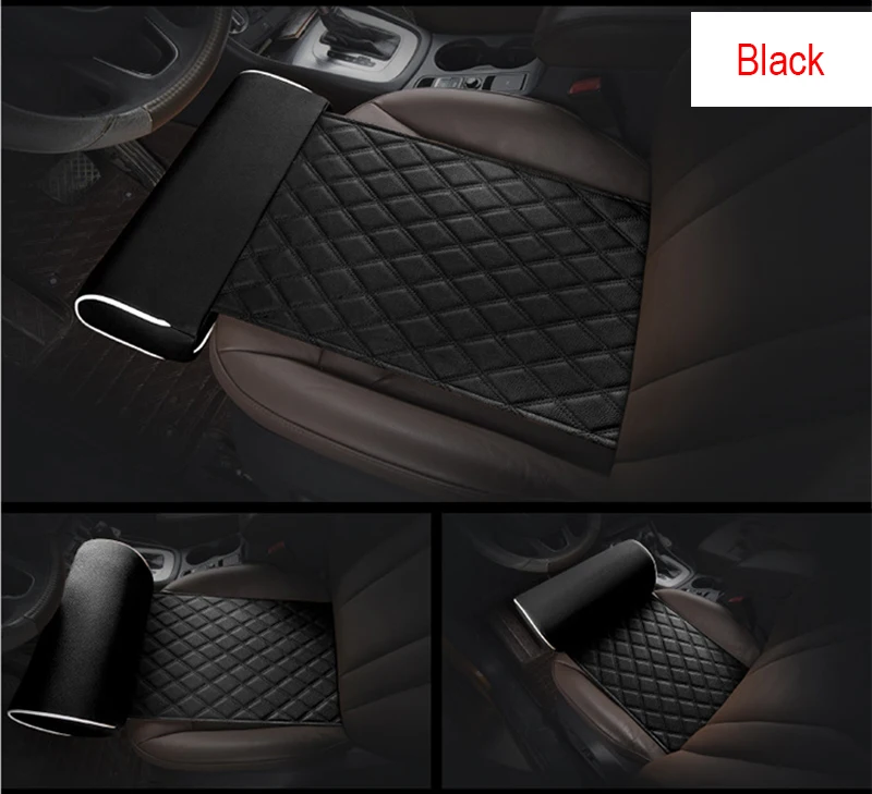 Кожаный чехол для ног автомобиля для Volkswagen VW Passat B6 B5 B7 B8 Golf Polo Opel Astra J H Insignia Corsa - Название цвета: B-BLACK