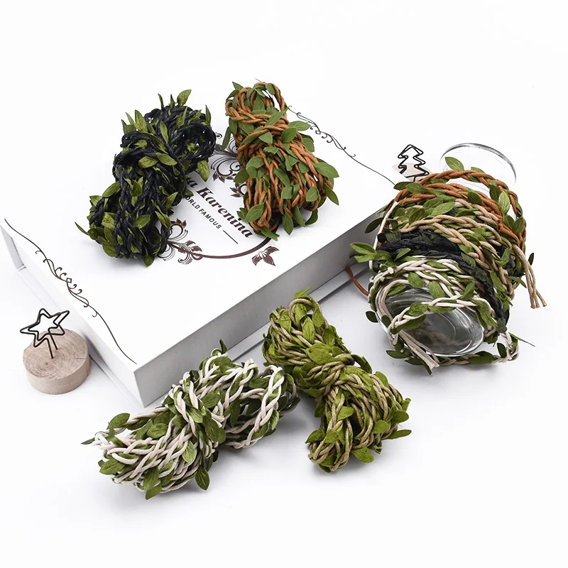 10 meters Wedding christmas home decor accessories scrapbooking decorative flowers wreaths silk leaf vine cheap silk floristics