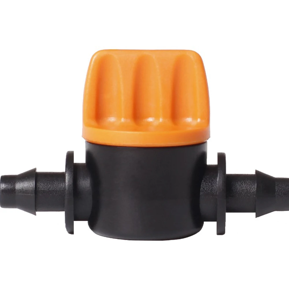 10PCS 4/7mm Micro Hose Garden Irrigation Barbed Water Flow Control Valve Drip Irrigation Fittings