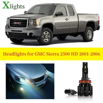 

Xlights Bulb For GMC Sierra 2500HD 2001 2002 2003 2004 2005 2006 Led Headlight Lamps Low High Beam Canbus Lamp Light Accessories