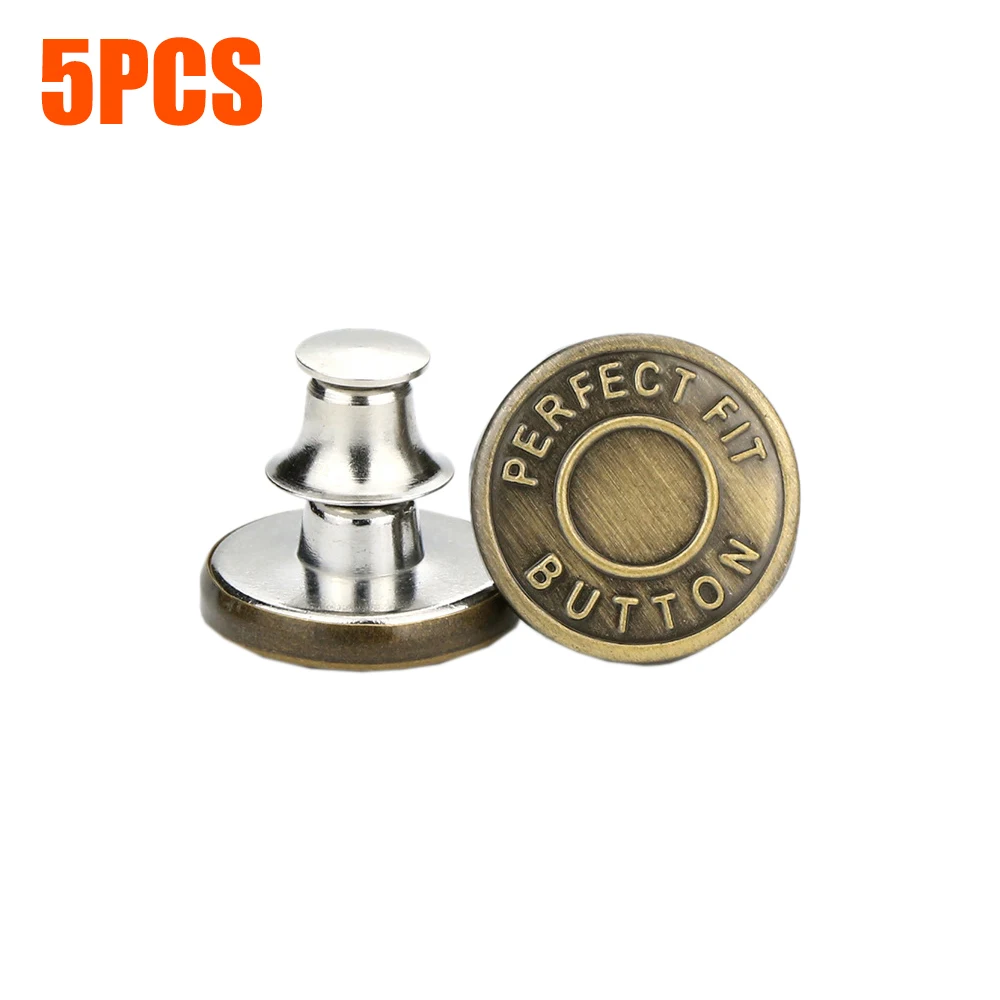  EXCEART Metal Pant Buttons to Size Down Pants Button