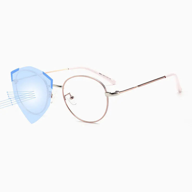 C39 blue light Модный круглый металлический оптический очки прозрачные линзы очки женский ультра светильник Phnom Penh очки Корейские ретро очки - Цвет оправы: C39 blue light