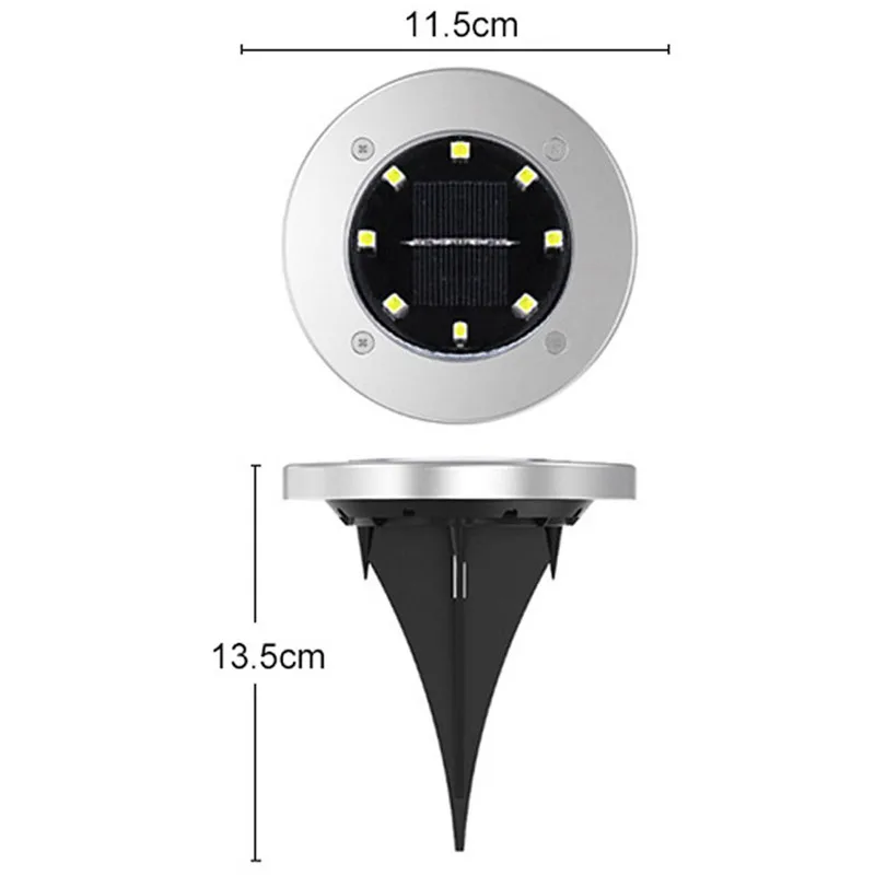 Solar ao ar Livre à Prova Lâmpada da Escada Luz de Rua Dwaterproof Água 8 Contas Led Solar Jardim Enterrado Subterrânea Decking Lampy Solarne 3 Pçs Luz Mod. 255731 3 Luzes e Iluminação