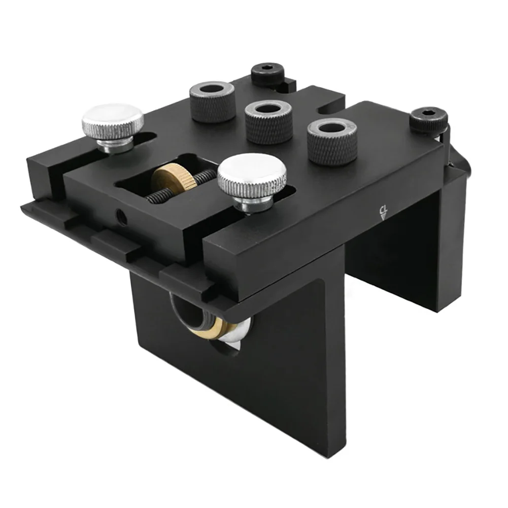 3 in 1 Woodworking Doweling Jig Kit with Positioning Clip Adjustable Drilling Guide Puncher Locator Carpentry Tools