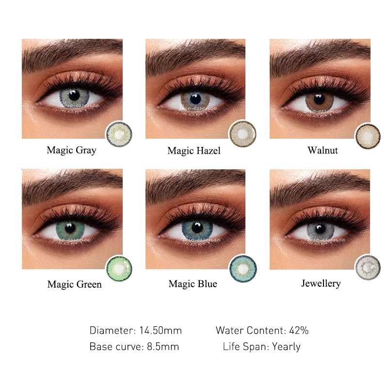 Контактные линзы для глаз 2 шт. (1 пара) ежегодное использование цветные Волшебная