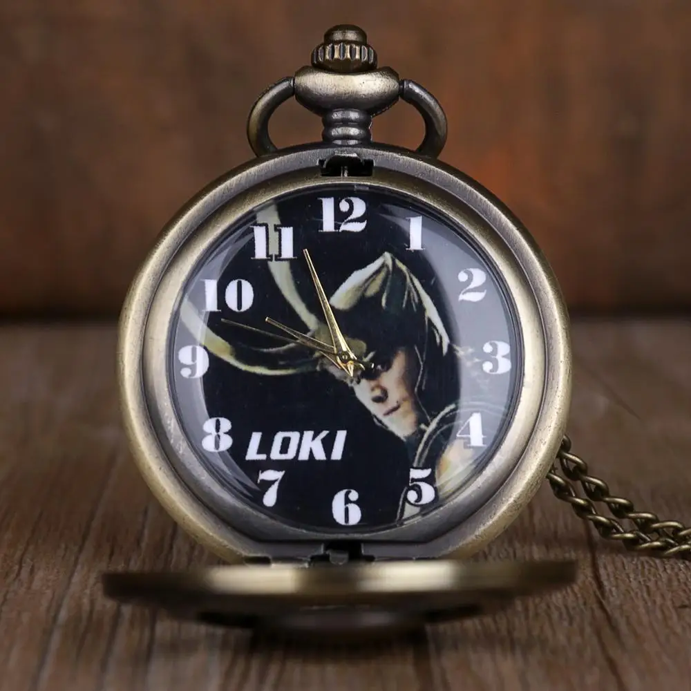 Ретро кулон карманные часы Relogio LOki De Bolso кварцевые часы с ожерельем с цепочкой подарок Fob часы TD2074